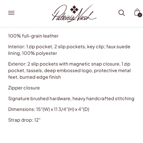 Patricia Nash Poppy ToteNash Green Tooled Leather - Picture 6 of 6